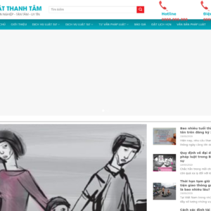 Mẫu website văn phòng luật Thanh Tâm