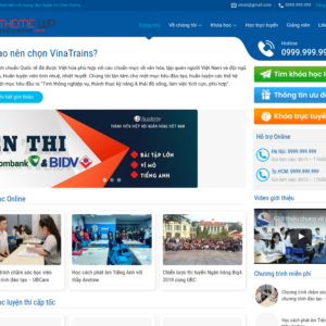 Mẫu website trung tâm luyện thi VinaTrains