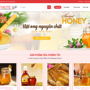 Mẫu website thực phẩm - cửa hàng mật ong thiên nhiên