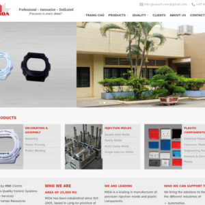 Mẫu website máy công nghiệp MIDA