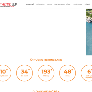 Mẫu website bất động sản Mekong Land