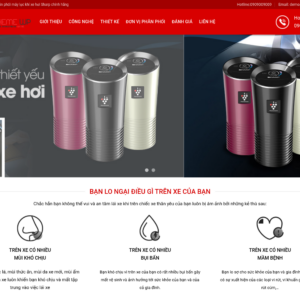 Mẫu website máy lọc không khí cho ô tô