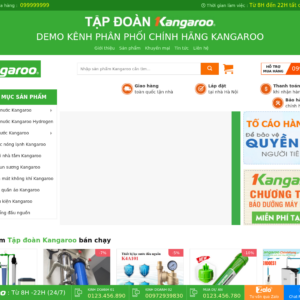 Mẫu website bán hàng máy lọc nước Kangaroo