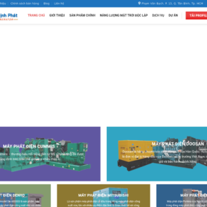 Mẫu website bán máy phát điện