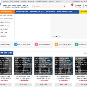 Mẫu website bán hàng máy tính & linh kiện