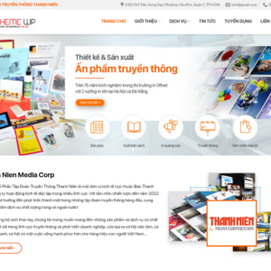 Mẫu website công ty truyền thông và in ấn