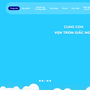 Mẫu website thực phẩm cho bé Soki Tium