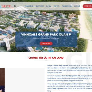 Mẫu website bất động sản Trí An Land