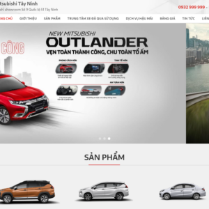 Mẫu website showroom ô tô Mitsubishi