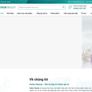 Mẫu website bán mỹ phẩm Hathor Beauty