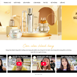 Mẫu website mỹ phẩm cao cấp