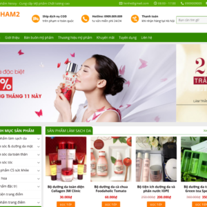 Mẫu website bán mỹ phẩm