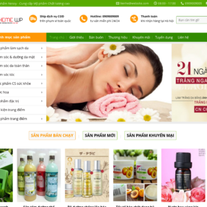 Mẫu website bán mỹ phẩm
