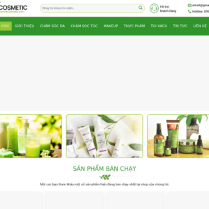 Mẫu website mỹ phẩm & chăm sóc sắc đẹp