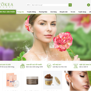 Mẫu website bán hàng mỹ phẩm BiYokea