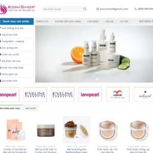 Mẫu website bán hàng mỹ phẩm KoniShop
