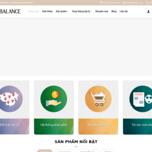 Mẫu website mỹ phẩm Be' Balance