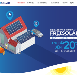 Mẫu website năng lượng mặt trời FreeSolar