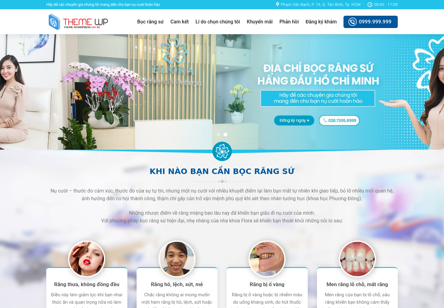 Mẫu website nha khoa thẩm mỹ