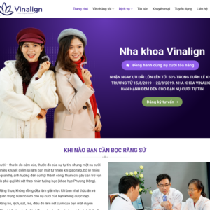 Mẫu website nha khoa Vinalign