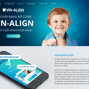 Mẫu website phòng khám nha khoa Vin-Align