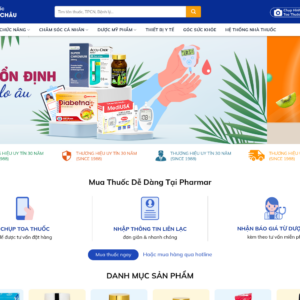 Mẫu website nhà thuốc Long Châu