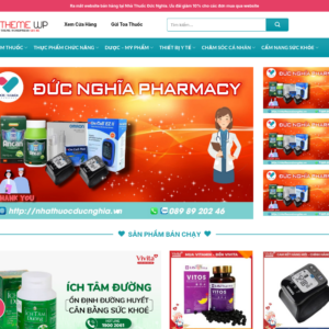 Mẫu website nhà thuốc Đức Nghĩa