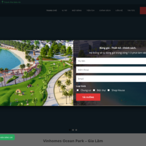 Mẫu website bất động sản Vinhomes Ocean Park