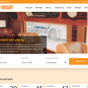 Mẫu website nhà xe
