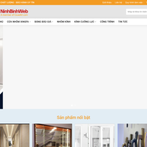 Mẫu website nhôm kính