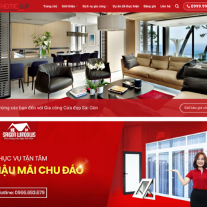 Mẫu website cửa nhôm kính Saigon Windows