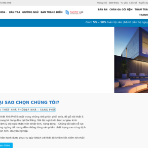 Mẫu website nội thất Nhà Phố