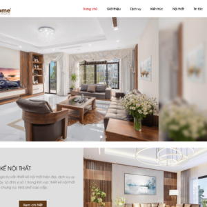 Mẫu website nội thất Ahome