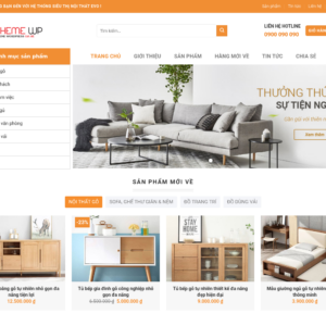 Mẫu website nội thất đồ gỗ gia dụng