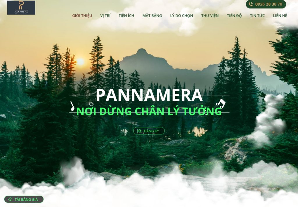 Mẫu website bất động sản Panamera
