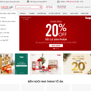 Mẫu website nội thất Baya