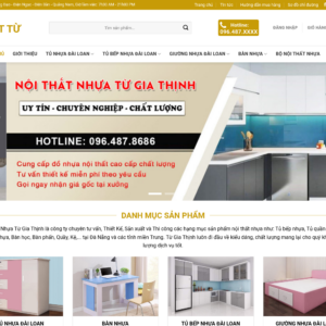 Mẫu website nội thất Từ Gia Thịnh