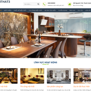 Mẫu website nội thất cao cấp