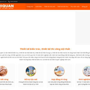 Mẫu website nội thất - kiến trúc Triquan
