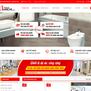 Mẫu website nội thất và thiết bị vệ sinh