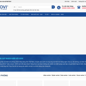 Mẫu website nội thất Govi