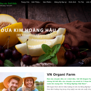 Mẫu website nông sản - VN Organi Farm