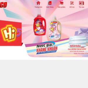 Mẫu website bán hàng nước giặt Hi5
