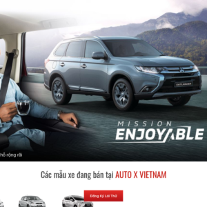 Mẫu website showroom ô tô Auto X Vietnam