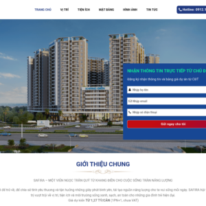 Mẫu website bất động sản Safira
