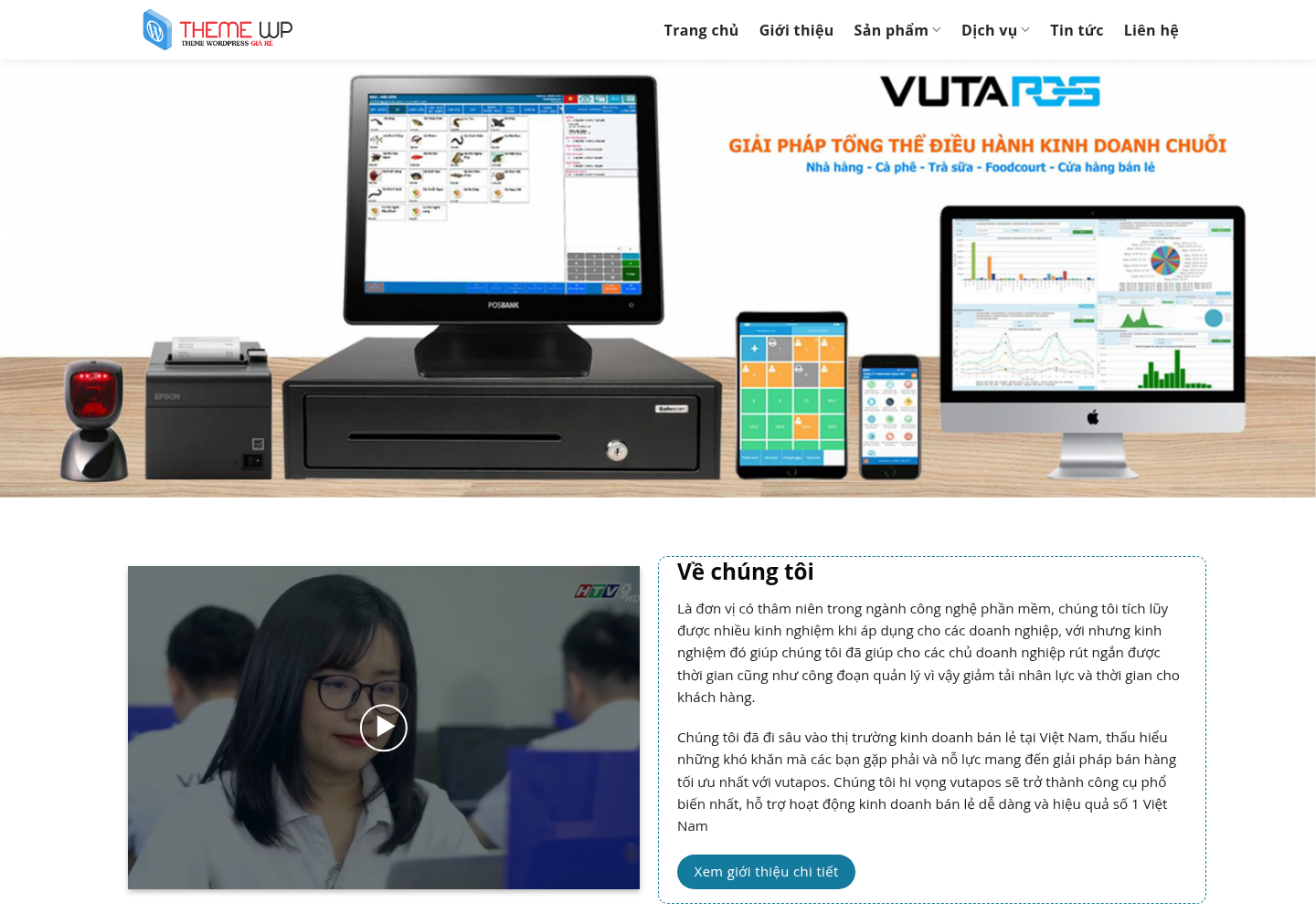 Mẫu website phần mềm quản lý bán hàng
