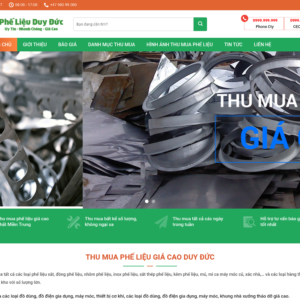 Mẫu website thu mua phế liệu Duy Đức