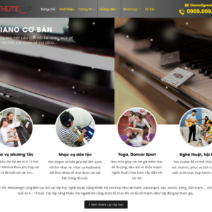 Mẫu website trung tâm âm nhạc và dạy piano