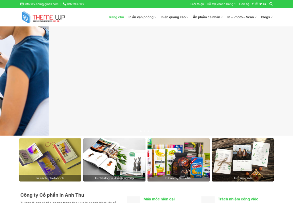 Mẫu website in ấn chuyên nghiệp