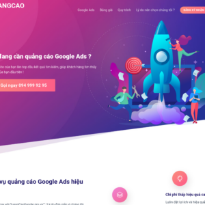 Mẫu website quảng cáo Google Ads